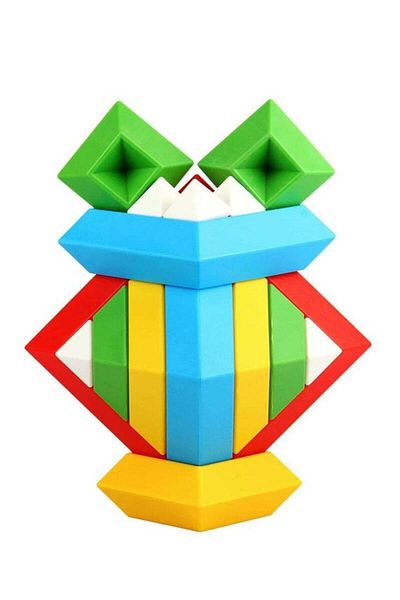COOYA Block stacking toys,multiple colors and shapes,free combination,for children aged 3 years and above