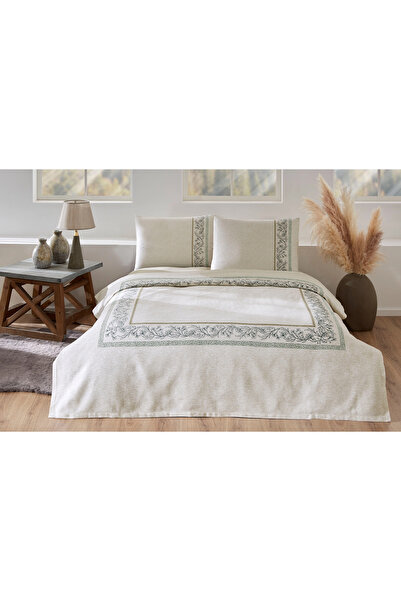 Özdilek Özdilek Bordado Single Pique Set - Cream
