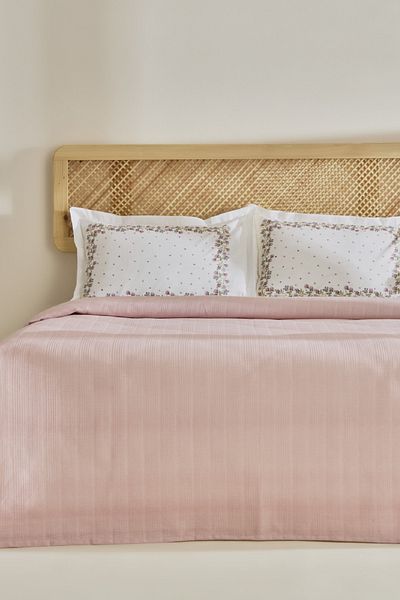 Karaca Home Roshell 100% Cotton Double Pique Set Powder