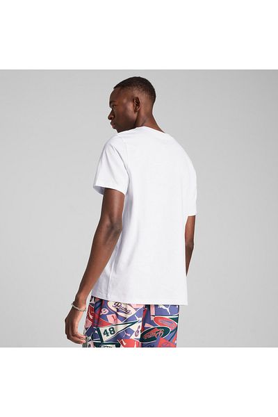 Puma Ανδρικό λευκό μπλουζάκι Wardrobe Ess Graphic