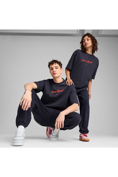 Puma Premium Ess Graphic Men's Navy Blue T-Shirt
