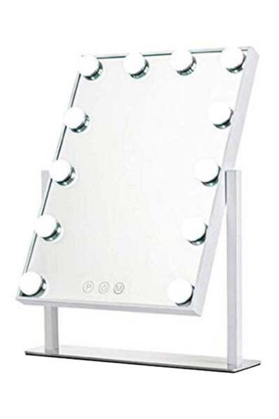 Generic East Lady Cosmetic LED Make Up Vanity Mirror Silver/Clear 47.5 x 36.5centimeter