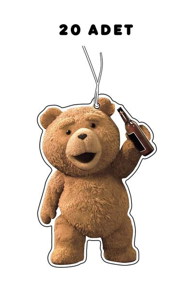 bikoku 20 Adet Ayı Ted Tasarımlı Premium Oto Araç Kokusu Ve Aksesuarı