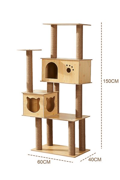 KidLe Cat Tree Cat House Cat Scratching Board Cat Jumping Platform