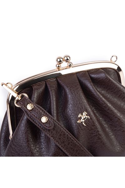 Nas Bag Дамска чанта с щипка, за стипендии, мека текстура (ширина: 22 x дължина: 14)