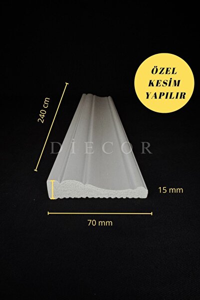 DİECOR Dekoratif Boyanabilir 1 Adet 7 Cm Polistren Duvar Bordürü