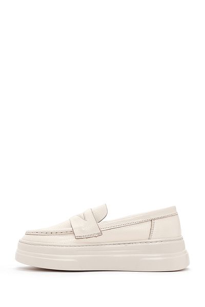 Derimod Loafer de damă de culoare crem - talpă groasă, piele 24sfd2205ft