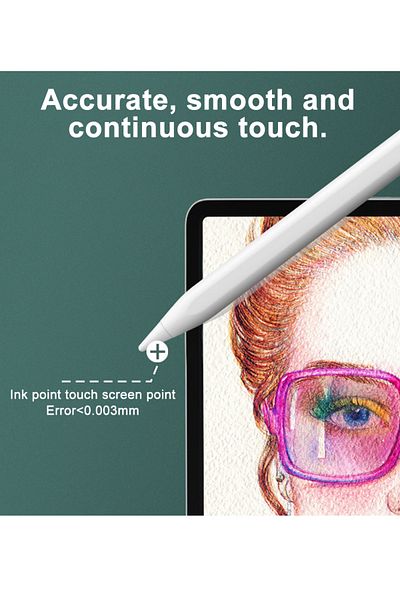 FlashHawk Active Digital Stylus Pen for Apple iPad Pro 11/12.9, iPad Mini 5/6, iPad Air 3/4 White