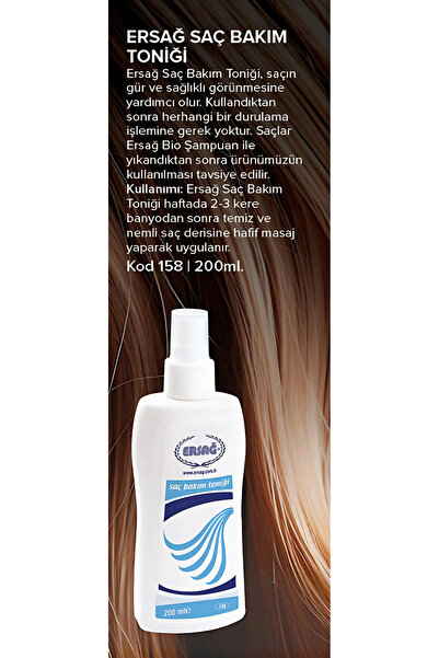 Ersağ ERSAĞ SAÇ BAKIM TONİĞİ 200ML