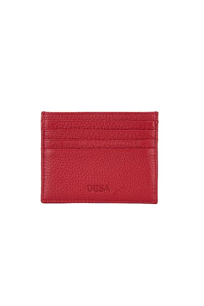 Desa Vidal Red Leather Card Holder