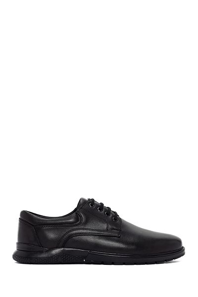 Derimod Fly Men's Black Lace-Up Leather Casual Shoes 25Sfd 710318