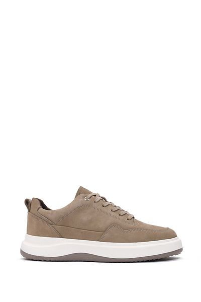 Derimod Men's Mink Lace-Up Nubuck Leather Sneaker 25Sfd6606V3