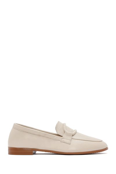 Derimod Loafer casual din piele bej pentru femei 25SFD 350418