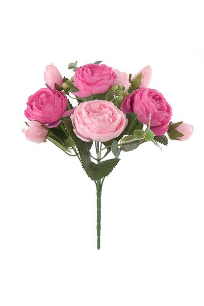 Choice Deep Pink 30CM Fake Roses Silk Peony Artificial Flowers Cheap New Year's Christmas Decorations Vase