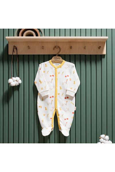 Tiffany Baby Strawberry Organic Theme Booties Overalls 45033