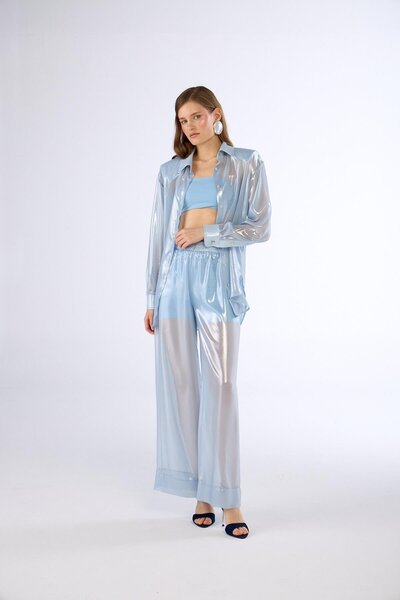 NOK İSTANBUL So Shine Transparan Pantolon Bebe Mavi