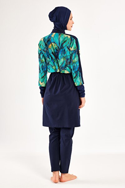 Adasea Γυναικείο μακρυμάνικο μαγιό Elena σκούρο μπλε ναυτικό