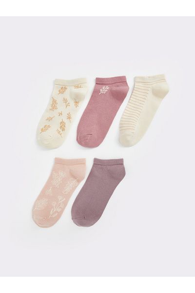 LC Waikiki Florale Damen-Booties-Socken im 5er-Pack