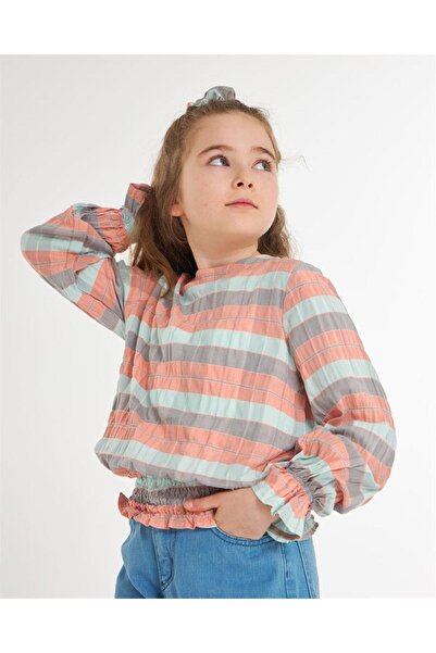 Hilal Akıncı Kids Kız Çocuk Kolları Ve Beli Gipeli Gömlek Geniş Paça Kot Pantolon Toka 3'lü Takım