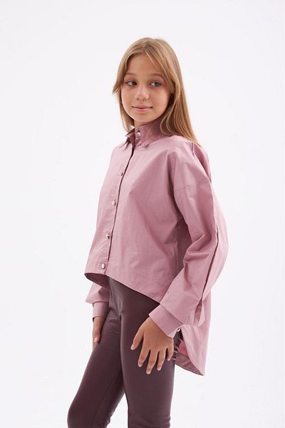 Hilal Akıncı Kids Girl's Pleat Detailed Shirt Leather Leggings Set of 2