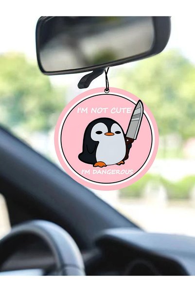 bikoku Psikopat Penguen Tasarımlı Parfüm Esanslı Eğlenceli Oto, Araç, Araba Kokusu Ve Aksesuarı