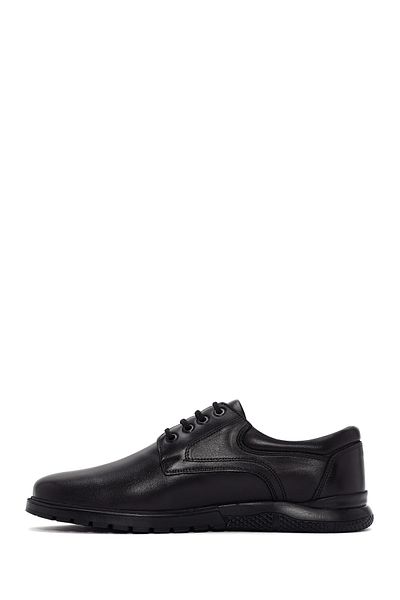Derimod Fly Men's Black Lace-Up Leather Casual Shoes 25Sfd 710318