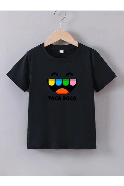 makiteks Βαμβακερό χτενισμένο Toca Boca Ανδρικό/Παιδικό μπλουζάκι με στάμπα 5-14 ετών