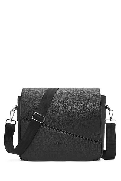 Derimod Men's Black Long Strap Messenger Bag 24Wbd3200Ft