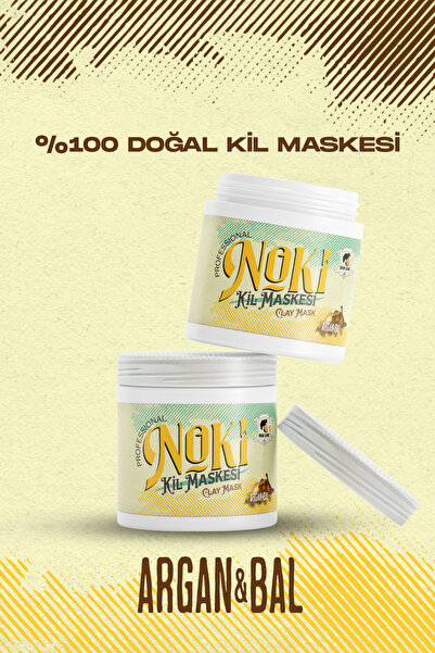 Noki Kil Maskesi - Argan&Bal | Leke, Ve Siyah Nokta Giderici Yüz Maskesi 2x:Adet