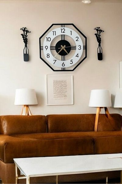Nisay Laser Cut Mdf Wall Clock - 40X40 cm - Flower Gift - Stylish Decorative Clock