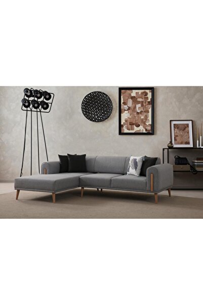Ak sofa LEON SOL KÖŞE AÇIK GRİ