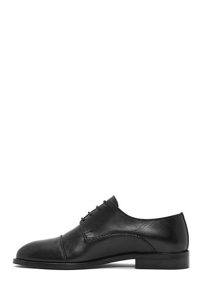 Derimod Men's Black Laced Leather Classic Shoes 25Sfd 602318