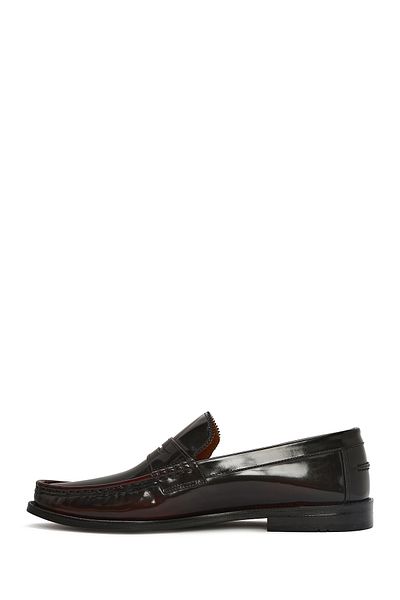 Derimod Men's Burgundy Leather Classic Shoes 25Sfd 601722