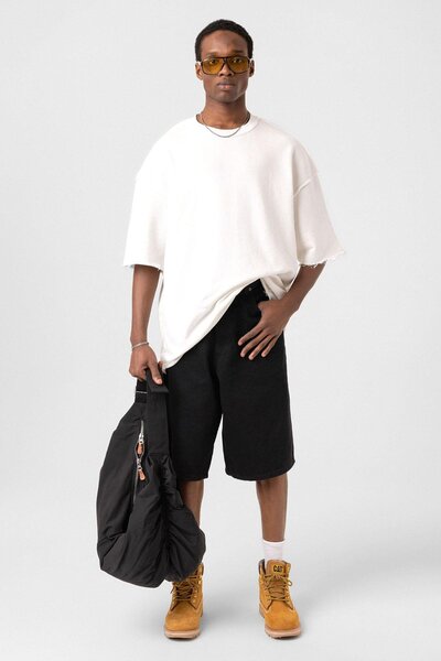 VAMOSCLO oversized T-shirt - Απολαύστε την Εκρού Φλιτζάνια Παράνυμφος