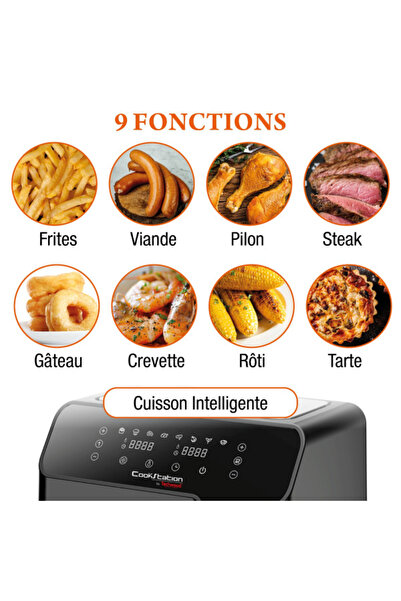 Techwood Διπλή φριτέζα θερμού αέρα CookStation από την Techwood CS-927, 5,5L + 3,3L, 2700W, 9 προγράμματα, 80 - 200°C