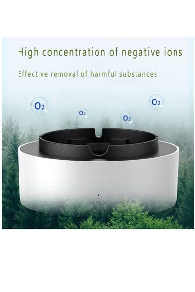 COOYA 2-in-1 smart ashtray,with timer function and air purification,easy to clean,for home or office