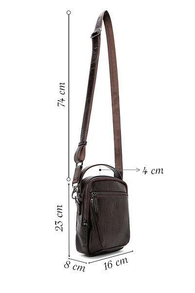 Derimod Men's Brown Leather Messenger Bag 24Wbd3603Ft