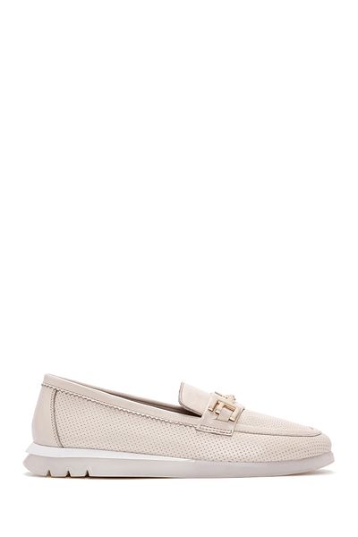 Derimod Mocasnic confortabil din piele cu cataramă crem 25SFD 151818