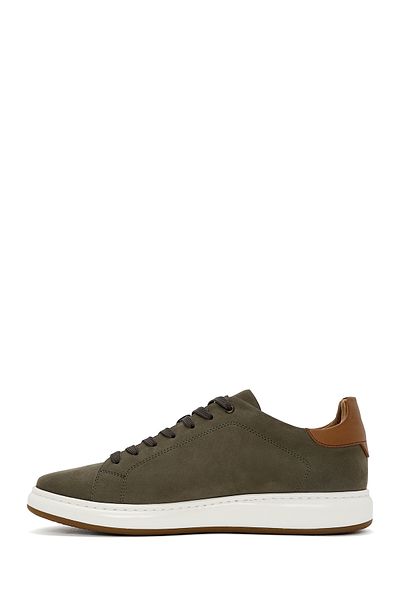 Derimod Men's Green Lace-Up Nubuck Leather Sneaker 25Sfd6116V3