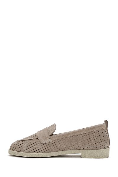 Derimod Mocasini de dama din piele intoarsa bej 25SFD 510410