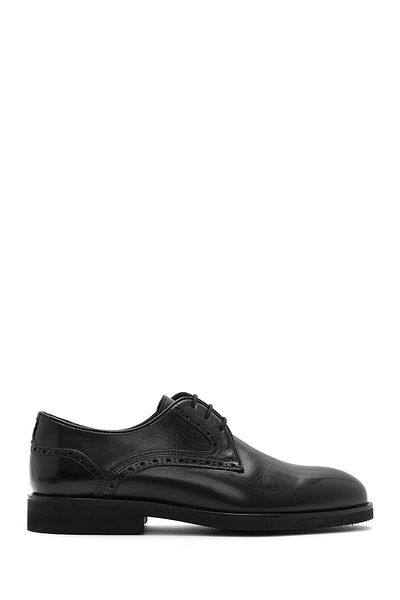 Derimod Men's Black Laced Leather Classic Shoes 25Sfd 602018