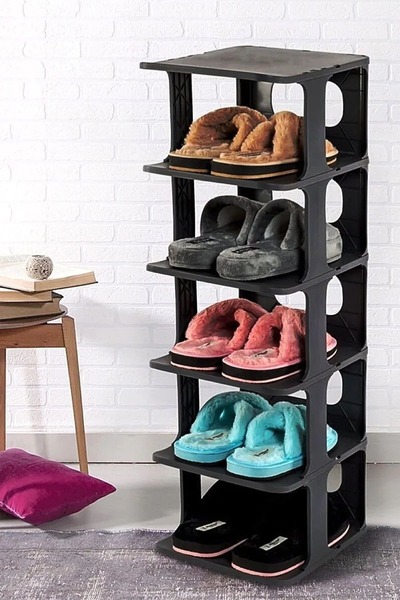 EVLE 5 Katlı Modüler Ayakkabılık, Ayakkabı Düzenleyici, Ayakkabı Rafı