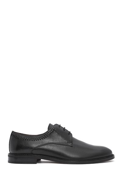 Derimod Men's Black Laced Leather Classic Shoes 25Sfd 602218