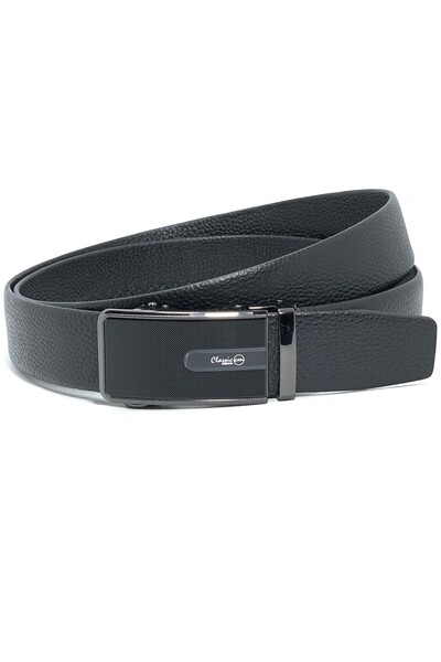Classic Milano Genuine Leather Belt for men with Automatic Buckle, Men's Belt...