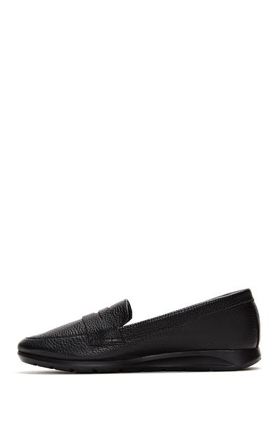 Derimod Women's Black Leather Comfort Loafer 25Sfd1514Ft