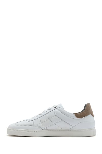 Derimod Men's White Lace-Up Leather Sneaker 25Sfd 674818