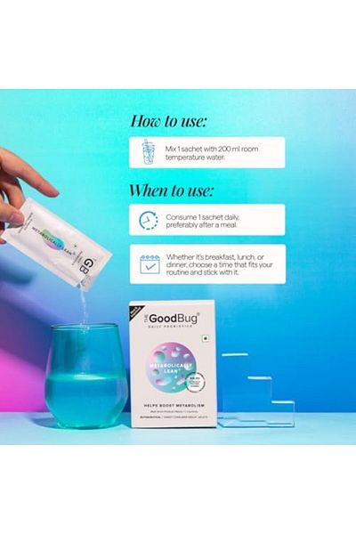 The GoodBug The Good Bug Metabolically Lean SuperGut Powder | Probiotics + L-Carnitine | Regulates Metabolism &