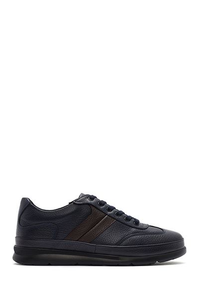 Derimod Men's Navy Blue Lace-Up Leather Casual Shoes 25Sfd6743Ft