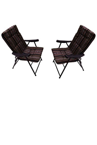 smart home طقم كرسي سادو قابل للطي مع مسند للذراعين يتكون من كرسيين، مقعد نزه...