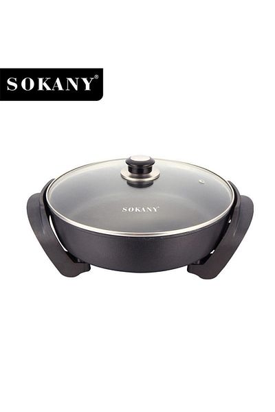 SOKANY Multifunction Electric Frying Pan, Electric Skillet, 1500W, Non-stick, SK-2004, Black